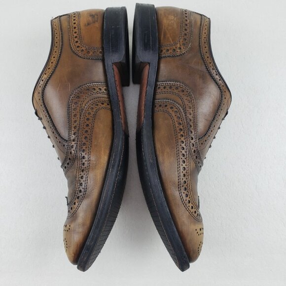 Allen Edmonds McAllister Wingtip Oxford Shoe Mens 12 EEE Brown Leather Dress - Picture 8 of 16